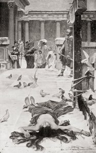 Das Martyrium der Heiligen Eulalia, nach dem Gemälde von John William Waterhouse, aus Hutchinsons Geschichte der Nationen, veröffentlicht 1915 von John William Waterhouse