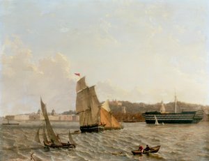 Blick über die Themse auf Greenwich mit Greenwich Hospital von John Wilson Carmichael