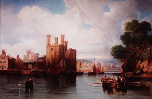 Schloss Caernarvon von John Wilson Carmichael