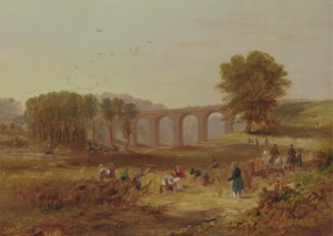 Corby Viadukt, die Newcastle und Carlisle Eisenbahn von John Wilson Carmichael