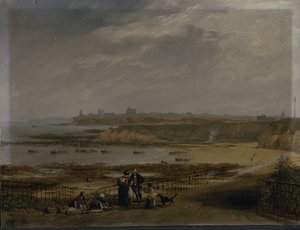 Cullercoats Blick auf Tynemouth - Ebbe