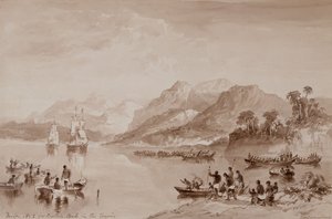 Entwurf Nr. 2 für Captain Cook in den Tropen