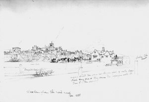 Hexham von der Eisenbahn, 1835 von John Wilson Carmichael