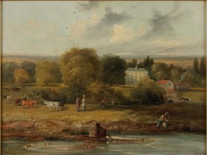 Landschaft mit einem Landhaus, 1838