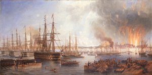 Die Bombardierung von Sveaborg, 5. August 1855, 1856 von John Wilson Carmichael