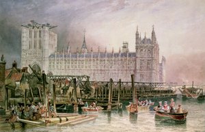 Die Houses of Parliament im Bau von John Wilson Carmichael