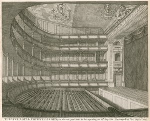 Theatre Royal, Covent Garden, London, vor der Eröffnung am 15. September 1794 umgebaut von John Winston