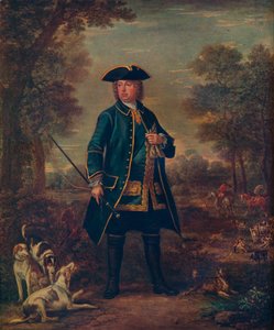 Sir Robert Walpole mit Hunden, 18. Jahrhundert von John Wooton