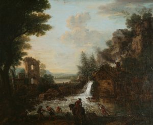 Landschaft mit Fischern von John Wootton