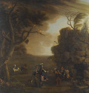 Macbeth und Banquo treffen die drei Hexen, 1759 von John Wootton
