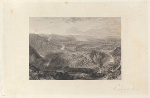 Crook of the Lune, Blick auf Hornby Castle von John Wykeham Archer