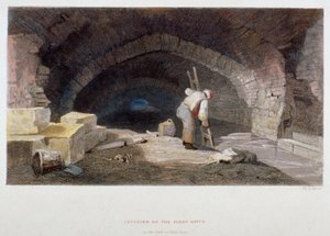 Innenansicht des Fleet Ditch hinter Field Lane, City of London, 1851