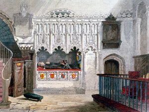 Denkmal in der Kirche St Bartholomew-the-Great, Smithfield, City of London von John Wykeham Archer