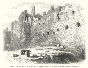 Überreste der Mauern von London von John Wykeham Archer