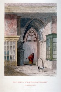 Westtor des alten Priorats von St Bartholomew-the-Great, Smithfield, City of London von John Wykeham Archer