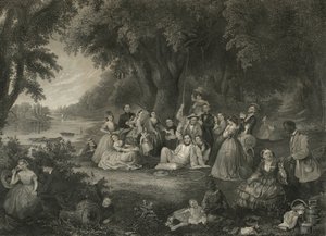 Das Picknick am 4. Juli, ca. 1864 von John and Hollyer Rogers