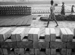 Ziegelfabriken in Kolkata, Indien