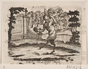 Vignette mit Satyr