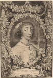 Henrietta Maria, Königin von England von Jonas Suyderhoff after Sir Anthony van Dyck