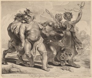 Trunkenheit des Bacchus von Jonas Suyderhoff after Sir Peter Paul Rubens