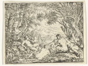 Satyrn und Nymphen im Wald