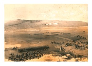 Das Kavalleriegefecht auf den Höhen von Bulganak - die erste Kanone