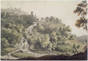 Tivoli: Ein Blick auf die Villa des Maecenas, 1858