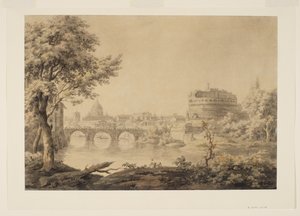 Ansicht von Rom mit dem Petersdom und der Engelsburg, ca. 1758