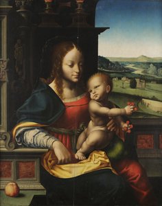 Madonna mit Kind und Früchten
