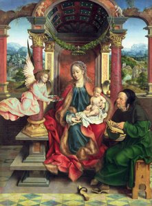 Die Heilige Familie, Mittelteil eines Triptychons, ca. 1530