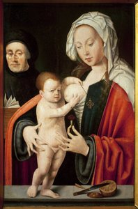 Die Jungfrau, das Kind und ein Stifter von Joos van Cleve
