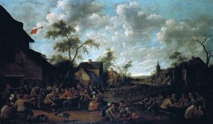 Bauernfest in einem Dorf, 1661