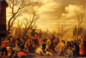St. Martin teilt seinen Mantel mit einem Bettler von Joost Cornelisz Droochsloot