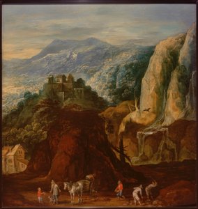 Felsige Landschaft mit Staffage von Joos or Josse de Momper
