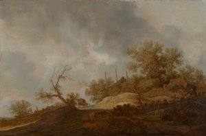Landschaft am Rande eines Dorfes