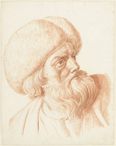 Kopf eines Mannes mit Pelzmütze von Jordanus Hoorn