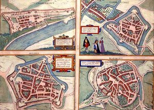 Karten von Charlemont, Landrechies, Avesnes und Beaumont, aus 