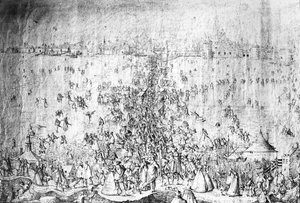 Vergnügungen am Fluss Escaut von Joris Hoefnagel