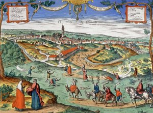 Ansicht von Sevilla, ca. 1550 (Gravur) von Joris Hoefnagel