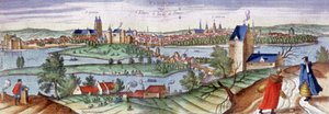 Ansicht von Tours, ca. 1561 (Gravur) von Joris Hoefnagel