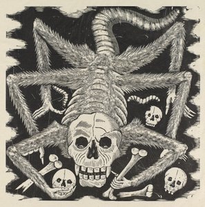 Calavera huertista, ca. 1914, gedruckt 1930 von José Guadalupe Posada