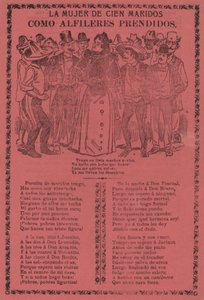 Die Frau der hundert Ehemänner - Wie festgesteckte Nadeln von José Guadalupe Posada
