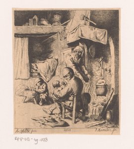 Familie am Kamin von Jos Hemeleer
