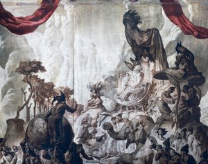 Dekoration im Ballsaal des Hotel Wandel in Paris, 20. Jahrhundert (Fresko)