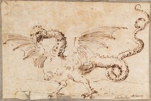 Studie eines Drachen, 1620er Jahre von José Ribera de