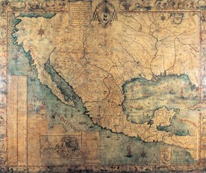 Karte von Neuspanien (Nordamerika) von Jose Antonio Alzate
