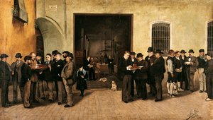 „Der Safranhandel“ Gemälde von Jose Bru Albinana (19. Jahrhundert) 1880 Valencia. Museum der Schönen Künste San Pio V. von Jose Bru Albinana