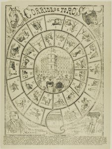 Stierkampf Würfelspiel von José Guadalupe Posada