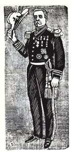 Porträt von Porfirio Diaz (1828-1915), Präsident der Republik Mexiko. Xylographie von Jose Guadalupe Posada (1852-1913) von José Guadalupe Posada
