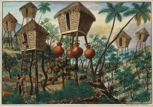 Manila und seine Umgebung: Hütten der Bergindianer von Jose Honorato Lozano